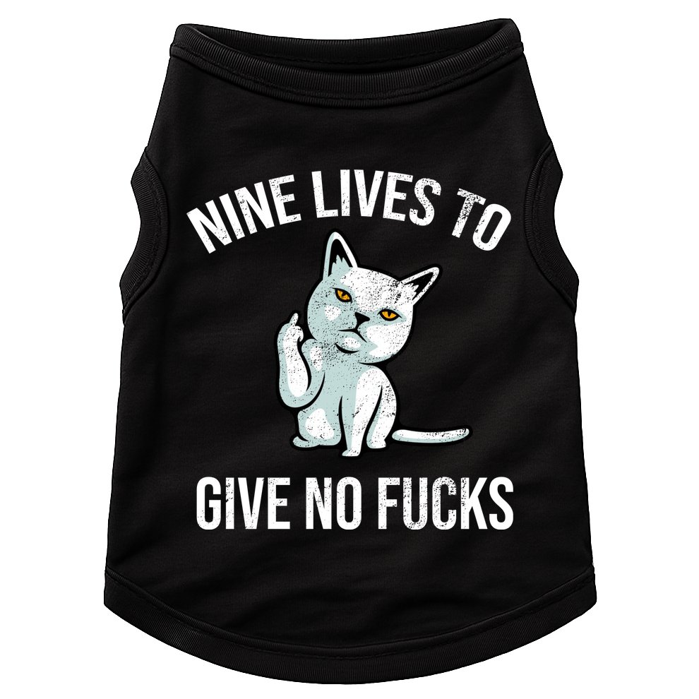 Nine Lives Give No Fucks Doggie Tank