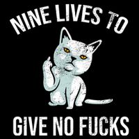 Nine Lives Give No Fucks Cooling Performance Crew T-Shirt