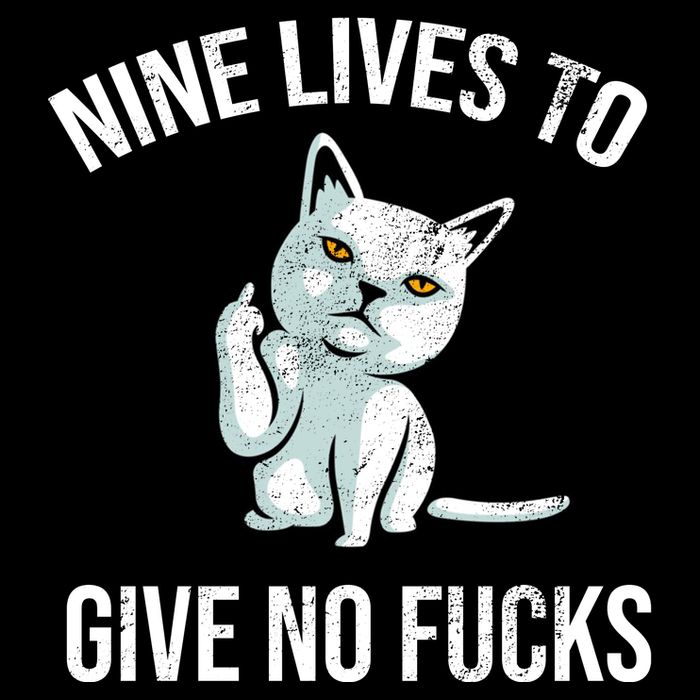 Nine Lives Give No Fucks Cooling Performance Crew T-Shirt