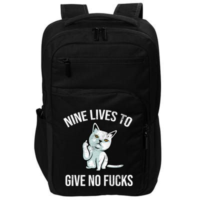 Nine Lives Give No Fucks Impact Tech Backpack