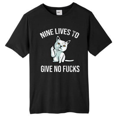 Nine Lives Give No Fucks Tall Fusion ChromaSoft Performance T-Shirt