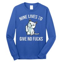 Nine Lives Give No Fucks Long Sleeve Shirt