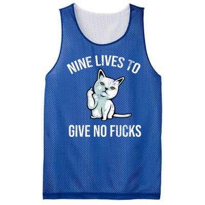 Nine Lives Give No Fucks Mesh Reversible Basketball Jersey Tank