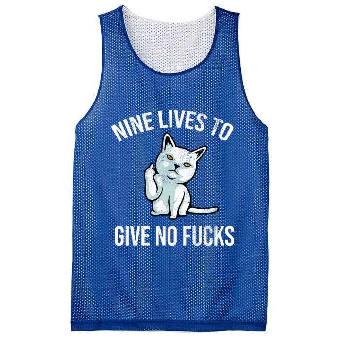 Nine Lives Give No Fucks Mesh Reversible Basketball Jersey Tank