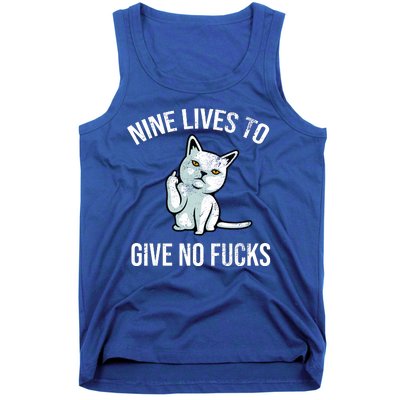 Nine Lives Give No Fucks Tank Top