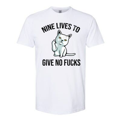 Nine Lives Give No Fucks Softstyle CVC T-Shirt