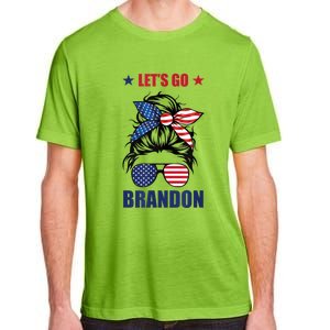 NEW Let's Go Brandon, American Girl Messy Bun, AntiBiden Adult ChromaSoft Performance T-Shirt