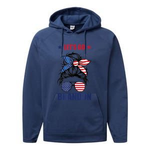 NEW Let's Go Brandon, American Girl Messy Bun, AntiBiden Performance Fleece Hoodie