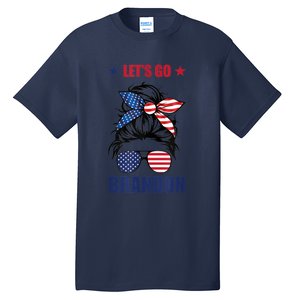 NEW Let's Go Brandon, American Girl Messy Bun, AntiBiden Tall T-Shirt