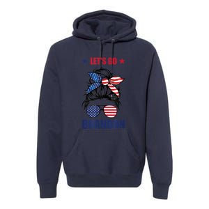 NEW Let's Go Brandon, American Girl Messy Bun, AntiBiden Premium Hoodie