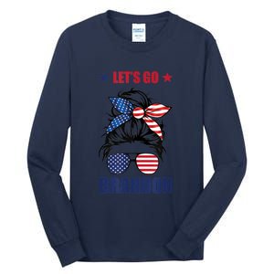 NEW Let's Go Brandon, American Girl Messy Bun, AntiBiden Tall Long Sleeve T-Shirt