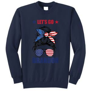 NEW Let's Go Brandon, American Girl Messy Bun, AntiBiden Tall Sweatshirt