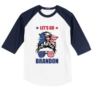 NEW Let's Go Brandon, American Girl Messy Bun, AntiBiden Baseball Sleeve Shirt