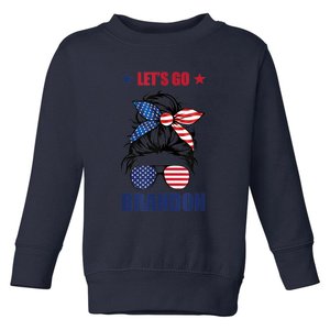 NEW Let's Go Brandon, American Girl Messy Bun, AntiBiden Toddler Sweatshirt