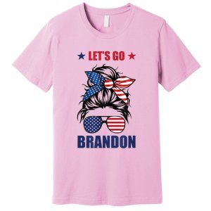 NEW Let's Go Brandon, American Girl Messy Bun, AntiBiden Premium T-Shirt