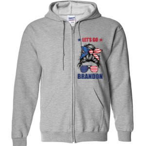 NEW Let's Go Brandon, American Girl Messy Bun, AntiBiden Full Zip Hoodie