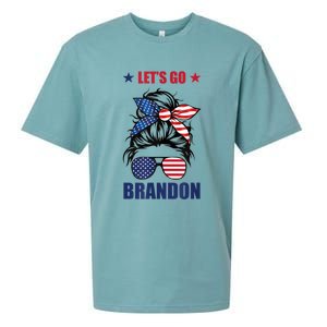 NEW Let's Go Brandon, American Girl Messy Bun, AntiBiden Sueded Cloud Jersey T-Shirt