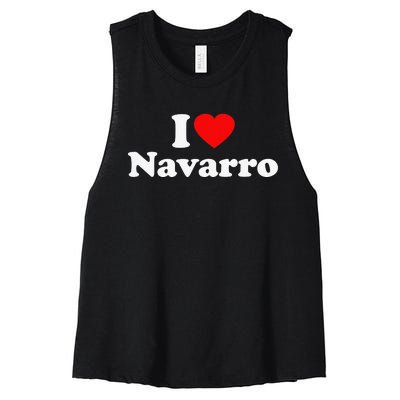 Navarro Love Heart College University Alumni Women's Racerback Cropped Tank