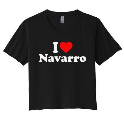 Navarro Love Heart College University Alumni Women's Crop Top Tee