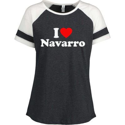 Navarro Love Heart College University Alumni Enza Ladies Jersey Colorblock Tee