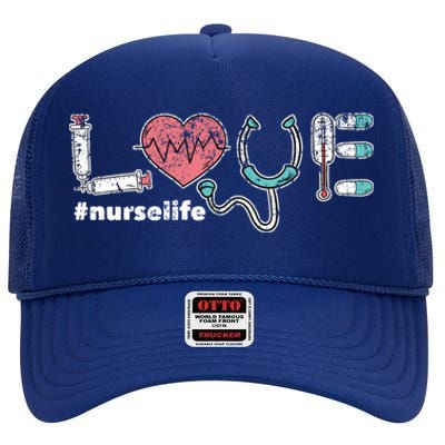 Nursery Life Hospital Clinic Nurse Gift Nurse Great Gift High Crown Mesh Back Trucker Hat