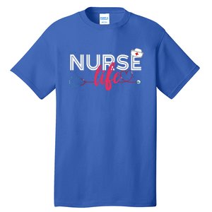 Nurse Life Hospital Rn Nursing Stethoscope Lpn Medical Nurse Gift Tall T-Shirt