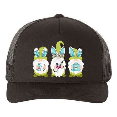 Nurses Love Happy Easter Nurse Life Funny Gnomes Stethoscope Yupoong Adult 5-Panel Trucker Hat