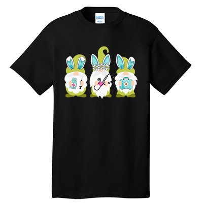 Nurses Love Happy Easter Nurse Life Funny Gnomes Stethoscope Tall T-Shirt