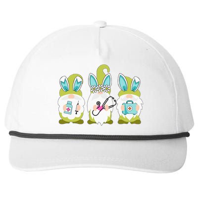 Nurses Love Happy Easter Nurse Life Funny Gnomes Stethoscope Snapback Five-Panel Rope Hat