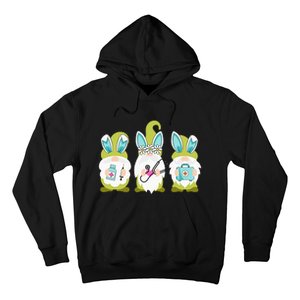 Nurses Love Happy Easter Nurse Life Funny Gnomes Stethoscope Hoodie