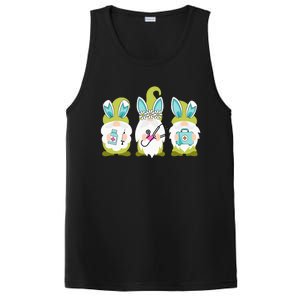 Nurses Love Happy Easter Nurse Life Funny Gnomes Stethoscope PosiCharge Competitor Tank