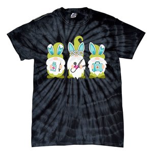 Nurses Love Happy Easter Nurse Life Funny Gnomes Stethoscope Tie-Dye T-Shirt