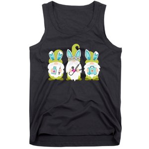 Nurses Love Happy Easter Nurse Life Funny Gnomes Stethoscope Tank Top