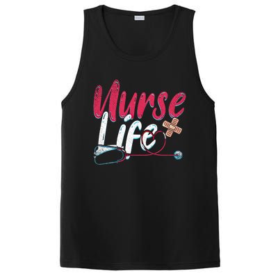 Nurse Life Hospital Medicine Stethoscope Medical Nurse Gift PosiCharge Competitor Tank