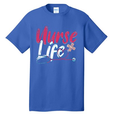 Nurse Life Hospital Medicine Stethoscope Medical Nurse Gift Tall T-Shirt