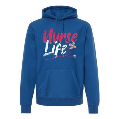 Nurse Life Hospital Medicine Stethoscope Medical Nurse Gift Premium Hoodie