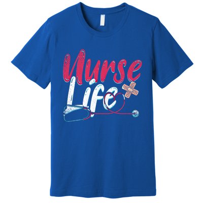 Nurse Life Hospital Medicine Stethoscope Medical Nurse Gift Premium T-Shirt