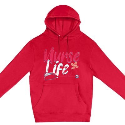 Nurse Life Hospital Medicine Stethoscope Medical Nurse Gift Premium Pullover Hoodie