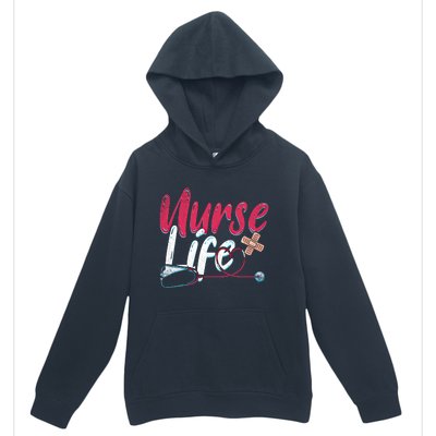 Nurse Life Hospital Medicine Stethoscope Medical Nurse Gift Urban Pullover Hoodie