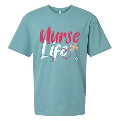 Nurse Life Hospital Medicine Stethoscope Medical Nurse Gift Sueded Cloud Jersey T-Shirt