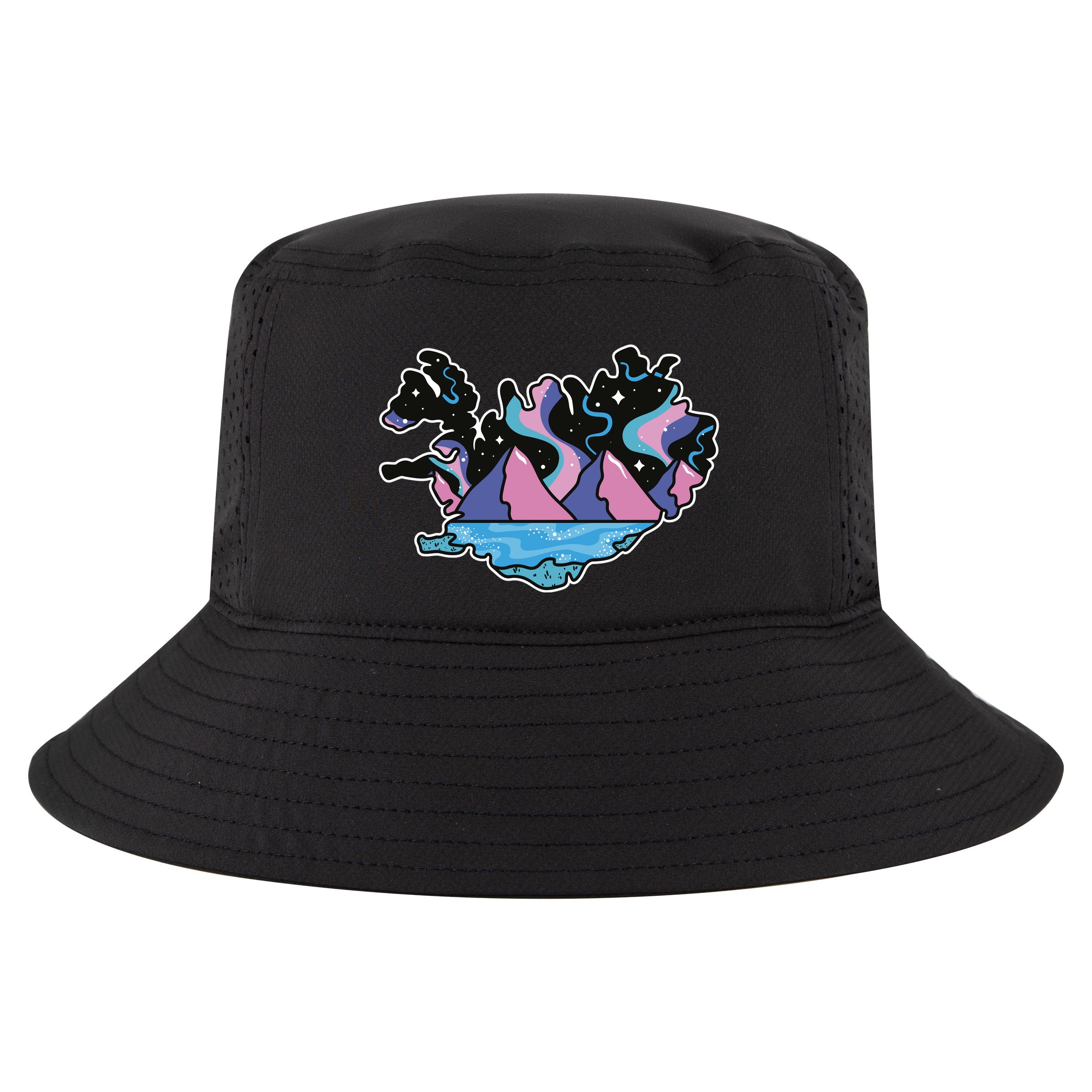 Northern Lights Island Map Cool Comfort Performance Bucket Hat
