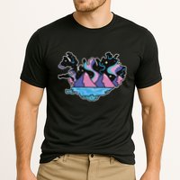 Northern Lights Island Map Cooling Performance Crew T-Shirt