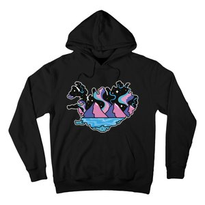 Northern Lights Island Map Hoodie