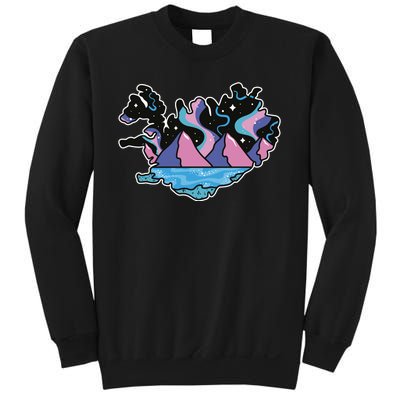 Northern Lights Island Map Sweatshirt