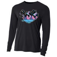 Northern Lights Island Map Cooling Performance Long Sleeve Crew