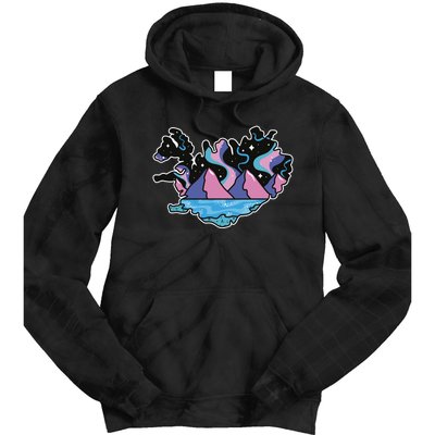 Northern Lights Island Map Tie Dye Hoodie