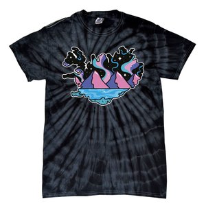 Northern Lights Island Map Tie-Dye T-Shirt