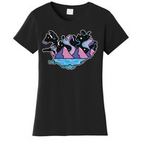 Northern Lights Island Map Women's T-Shirt