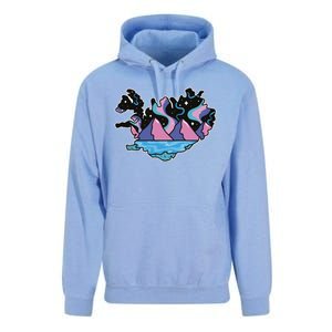 Northern Lights Island Map Unisex Surf Hoodie