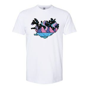 Northern Lights Island Map Softstyle CVC T-Shirt